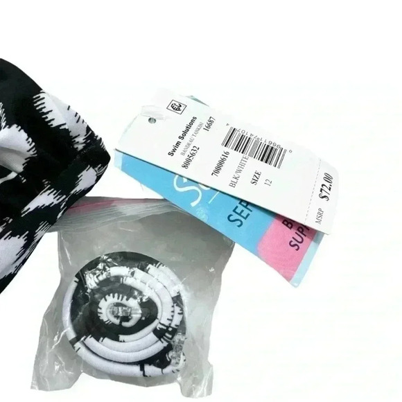 SWIM SOLUTIONS Bust Support Flyaway Convertible Tankini Swim Top - Picture 8 of 8